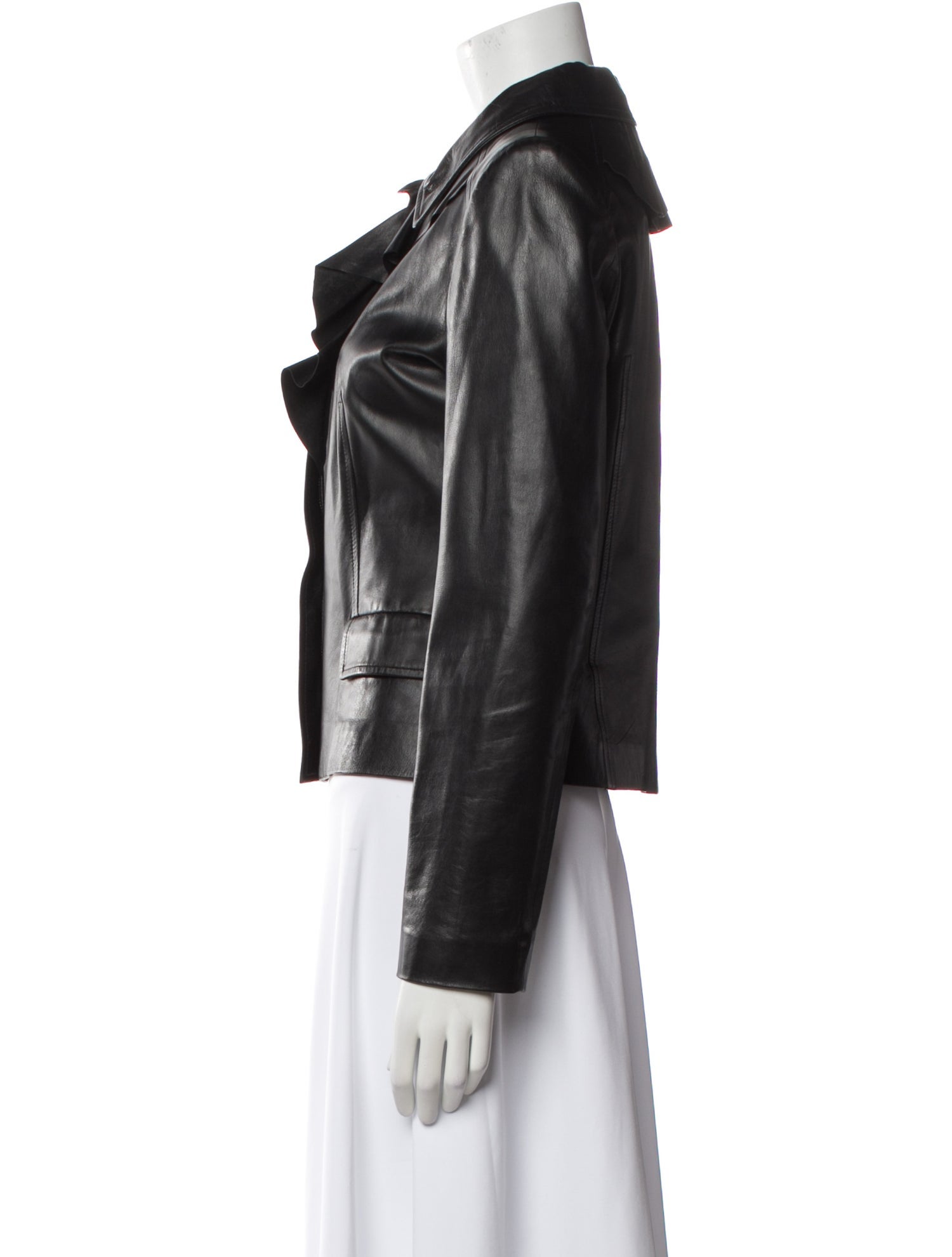 Oscar de la Renta Leather Biker Jacket