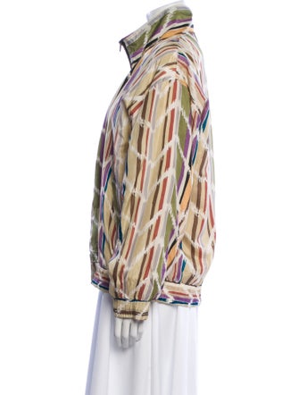 Oscar de la Renta Silk Striped Jacket