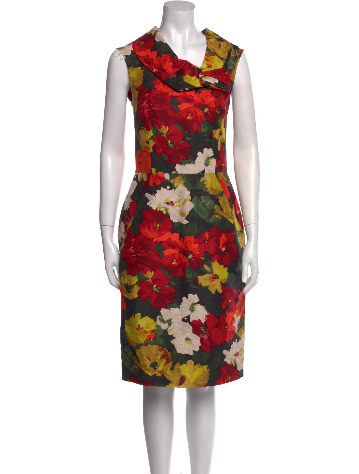 Oscar de la Renta Silk Knee-Length Dress