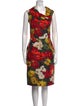 Oscar de la Renta Silk Knee-Length Dress
