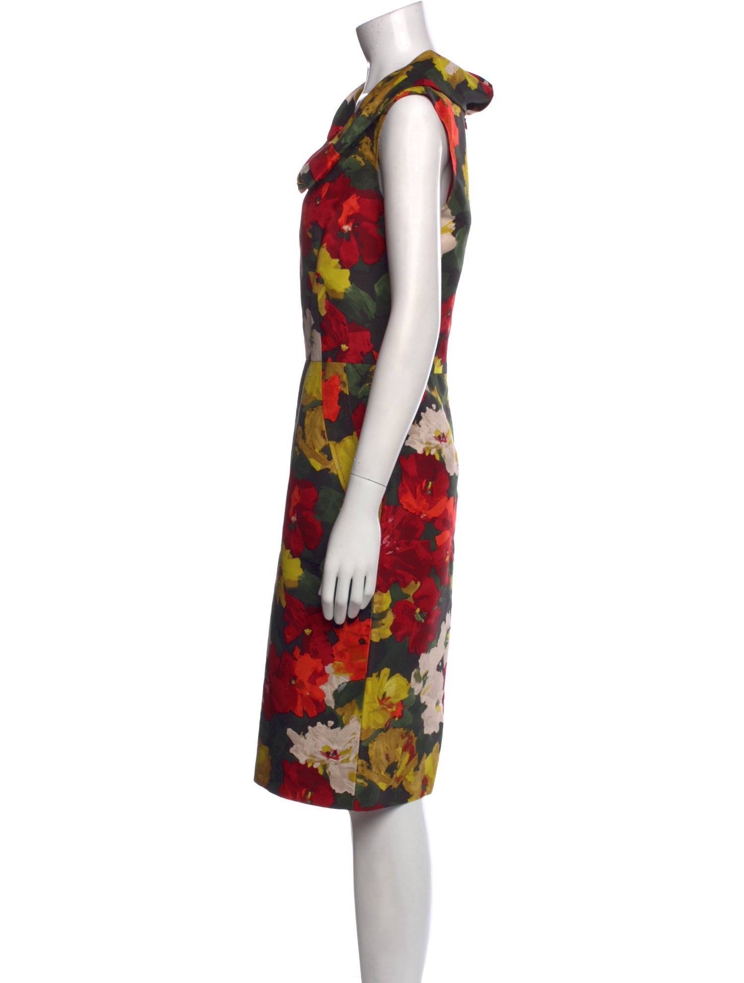 Oscar de la Renta Silk Knee-Length Dress