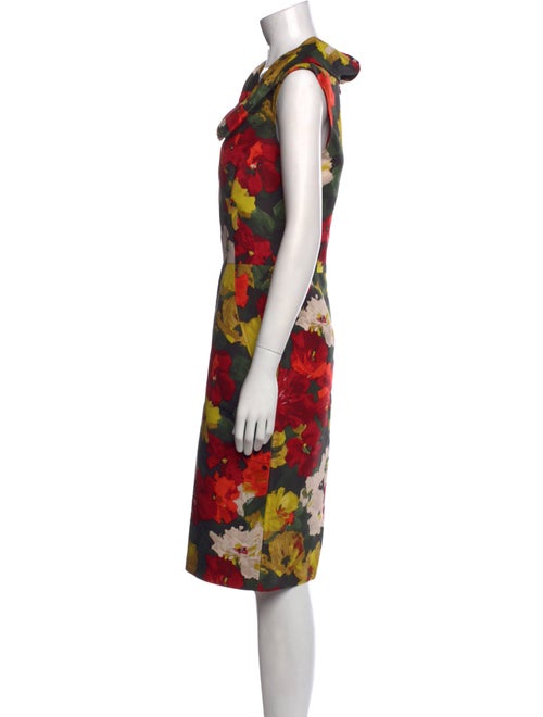 Oscar de la Renta Silk Knee-Length Dress