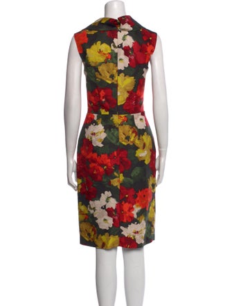 Oscar de la Renta Silk Knee-Length Dress