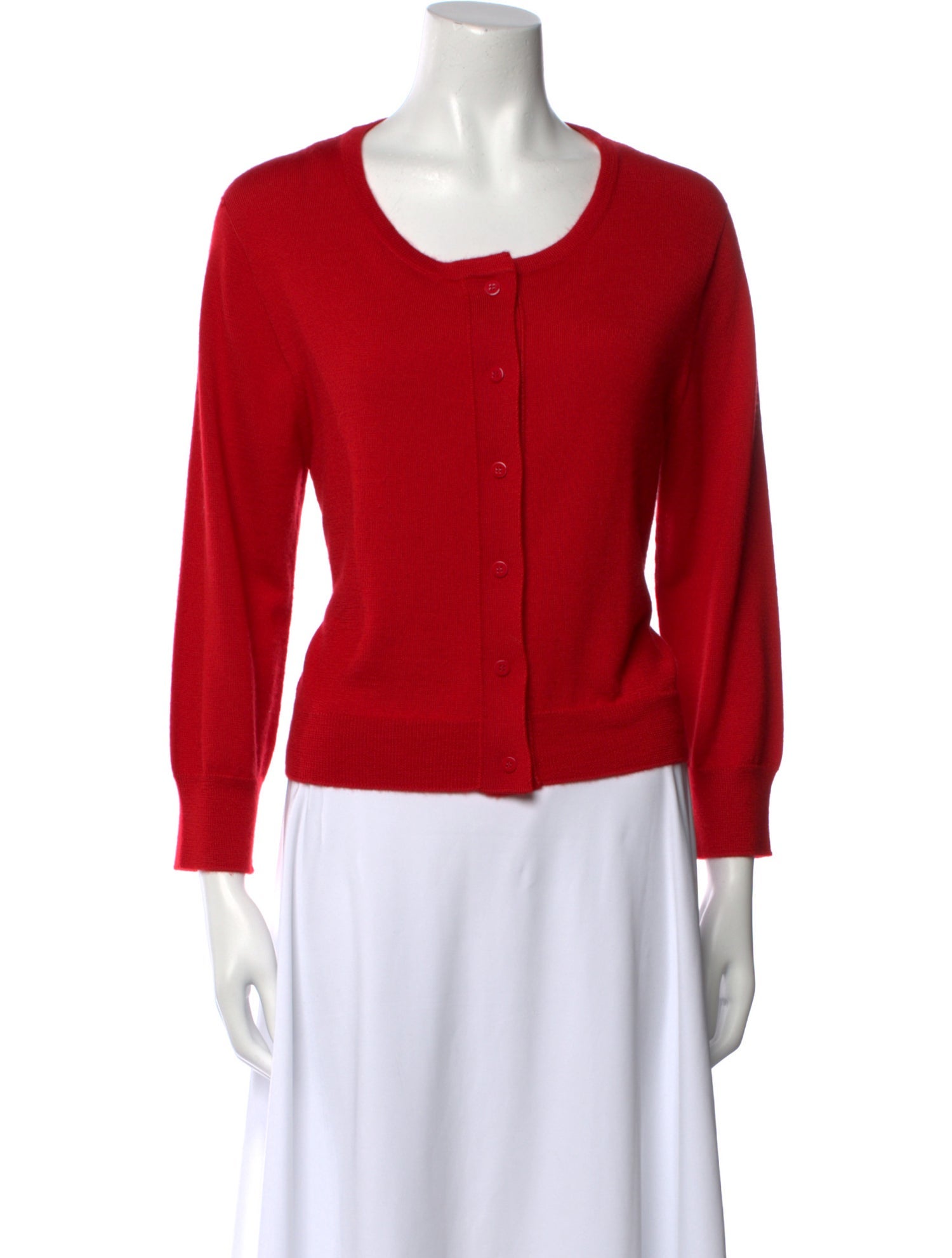 Oscar de la Renta Cashmere Scoop Neck Sweater