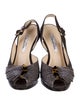 Oscar de la Renta Suede Animal Print Slingback Pumps