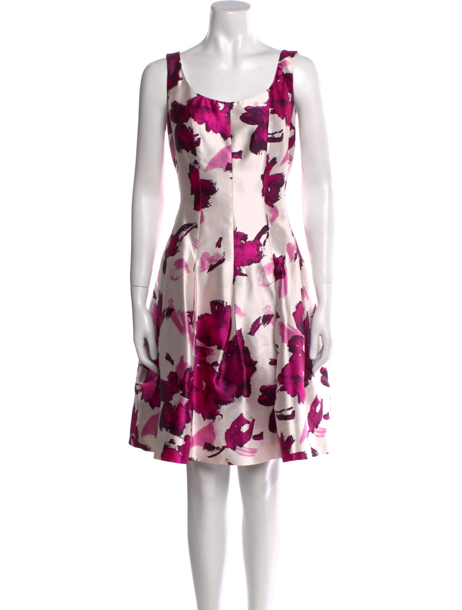 Oscar de la Renta Silk Knee-Length Dress