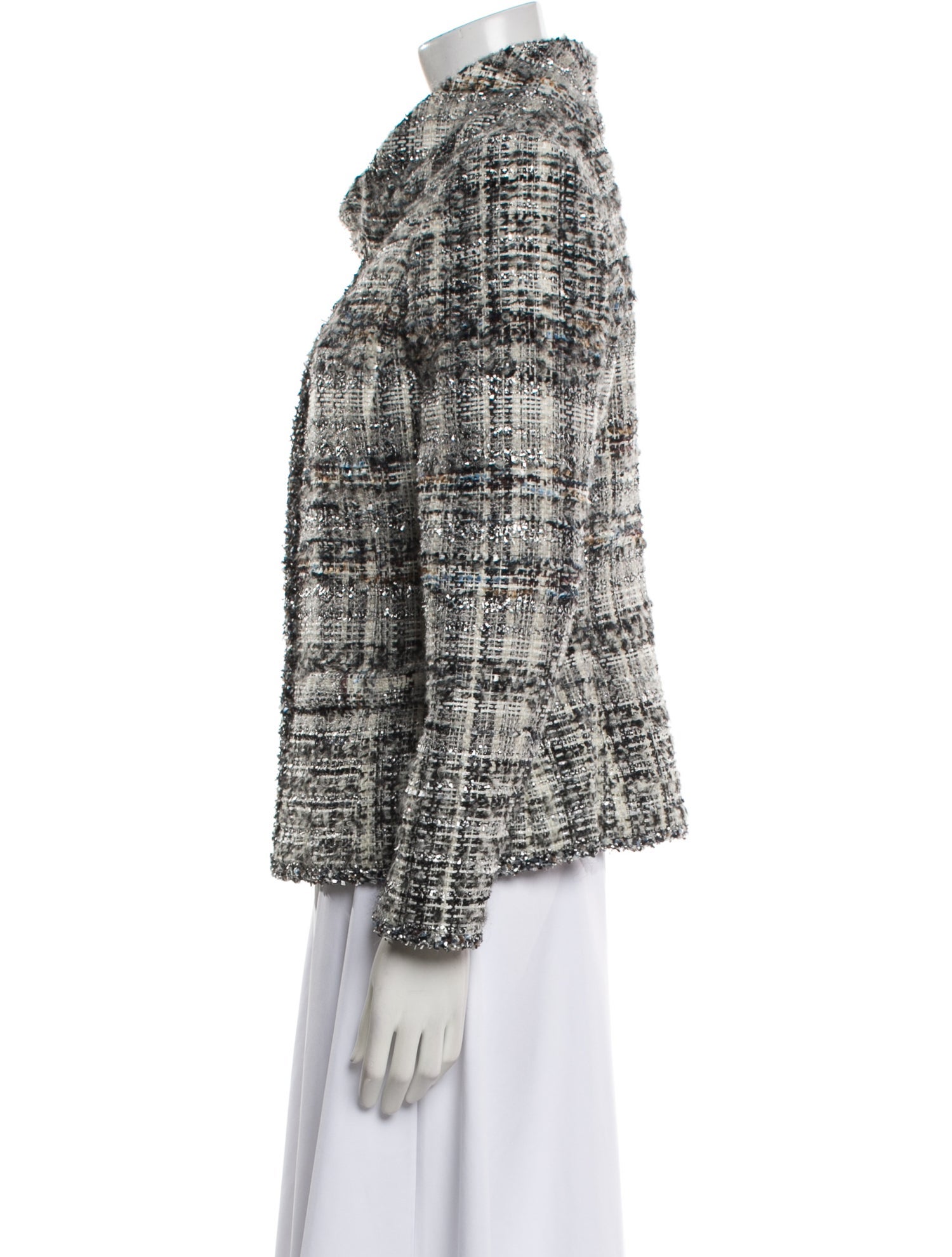 Oscar de la Renta Tweed Pattern Evening Jacket