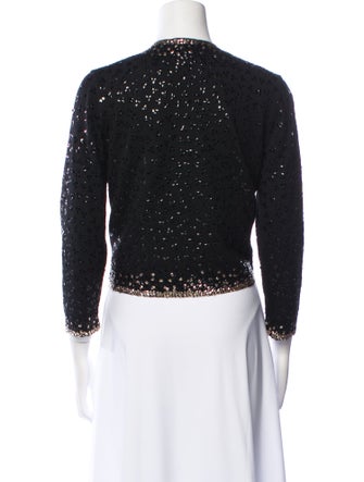 Oscar de la Renta Cashmere Printed Evening Jacket