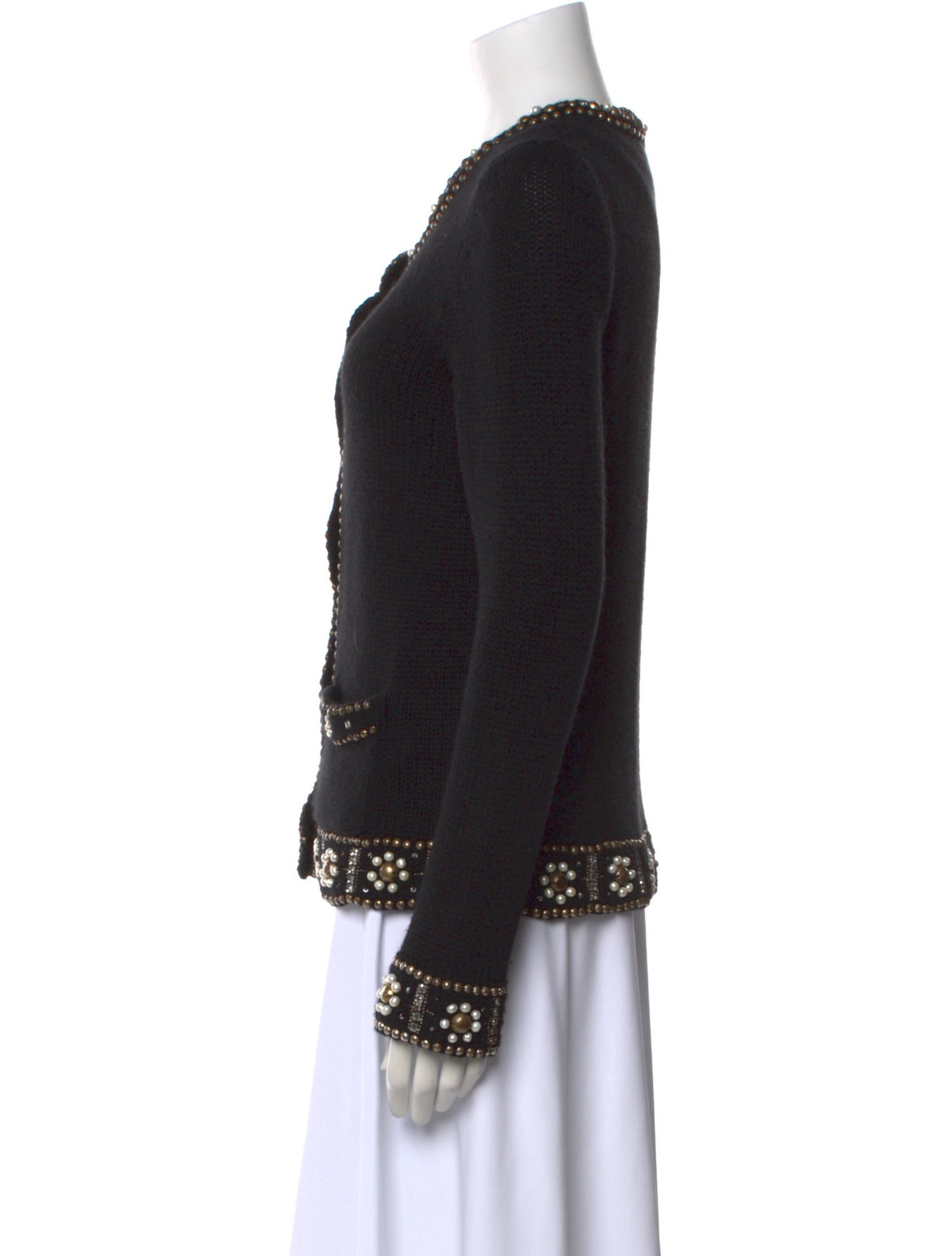 Oscar de la Renta Cashmere Printed Sweater