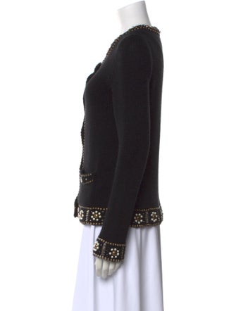 Oscar de la Renta Cashmere Printed Sweater