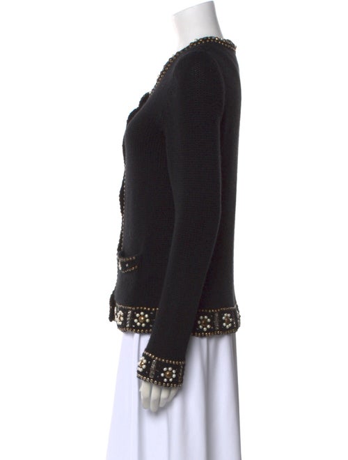 Oscar de la Renta Cashmere Printed Sweater