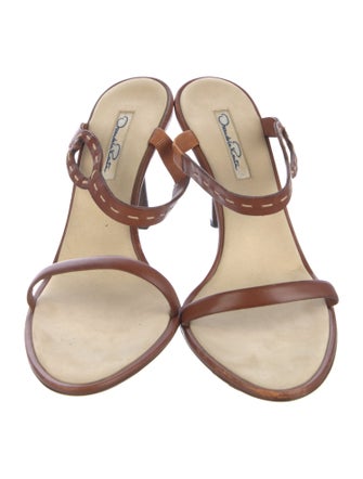 Oscar de la Renta Leather Slides