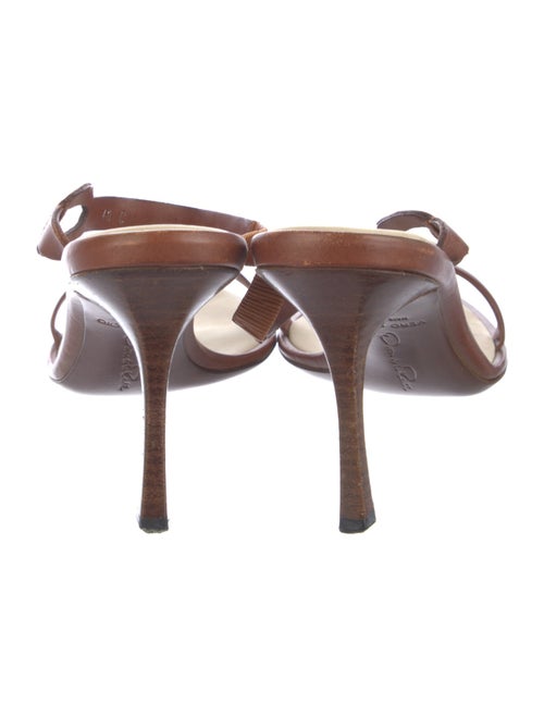 Oscar de la Renta Leather Slides