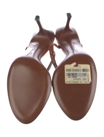 Oscar de la Renta Leather Slides