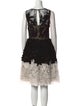 Oscar de la Renta Lace Pattern Knee-Length Dress