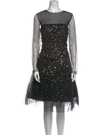 Oscar de la Renta Nylon Midi Length Dress