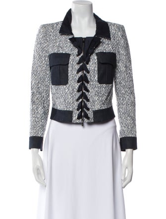 Oscar de la Renta Tweed Pattern Evening Jacket