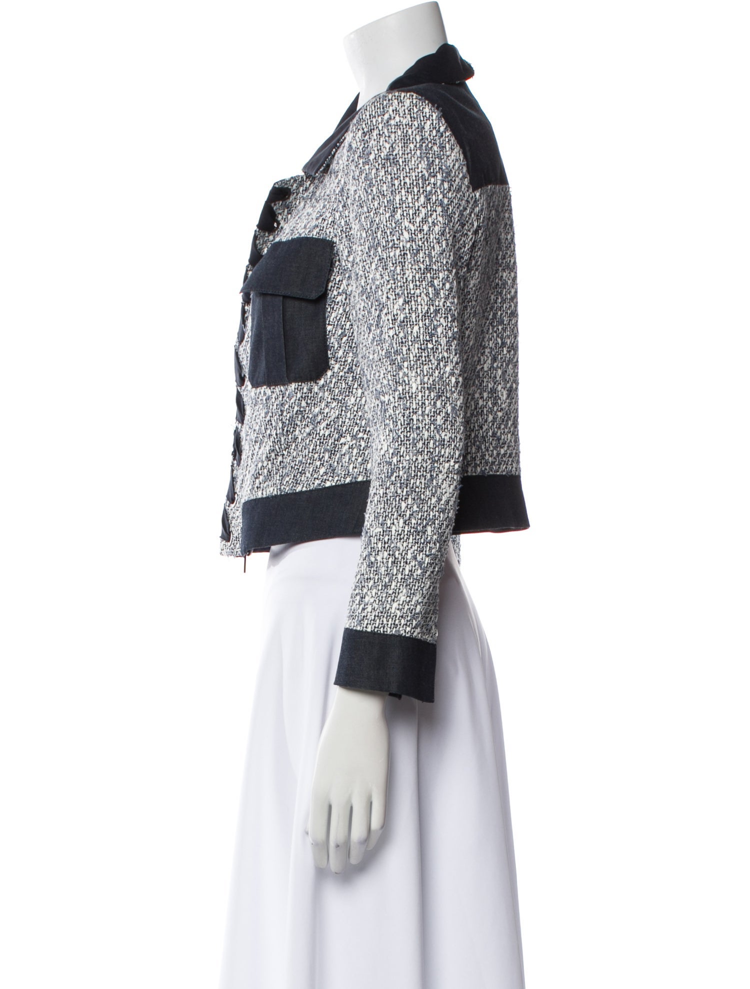 Oscar de la Renta Tweed Pattern Evening Jacket