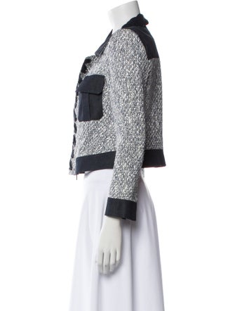 Oscar de la Renta Tweed Pattern Evening Jacket