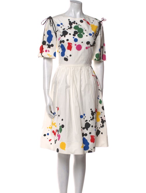 Oscar de la Renta Printed Knee-Length Dress