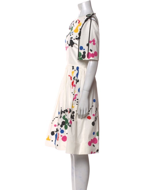 Oscar de la Renta Printed Knee-Length Dress