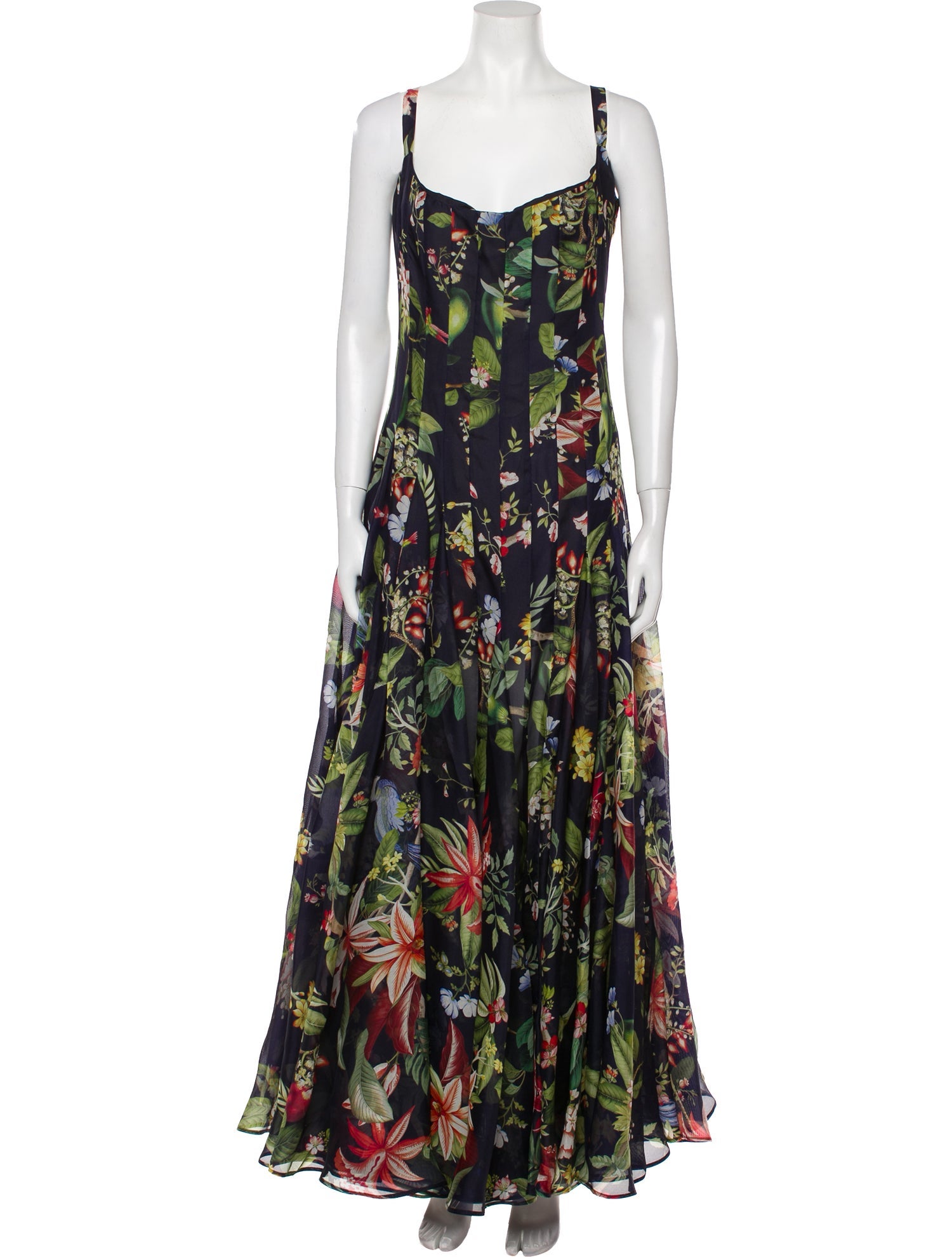 Oscar de la Renta Silk Long Dress