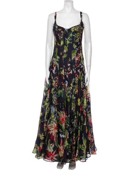 Oscar de la Renta Silk Long Dress