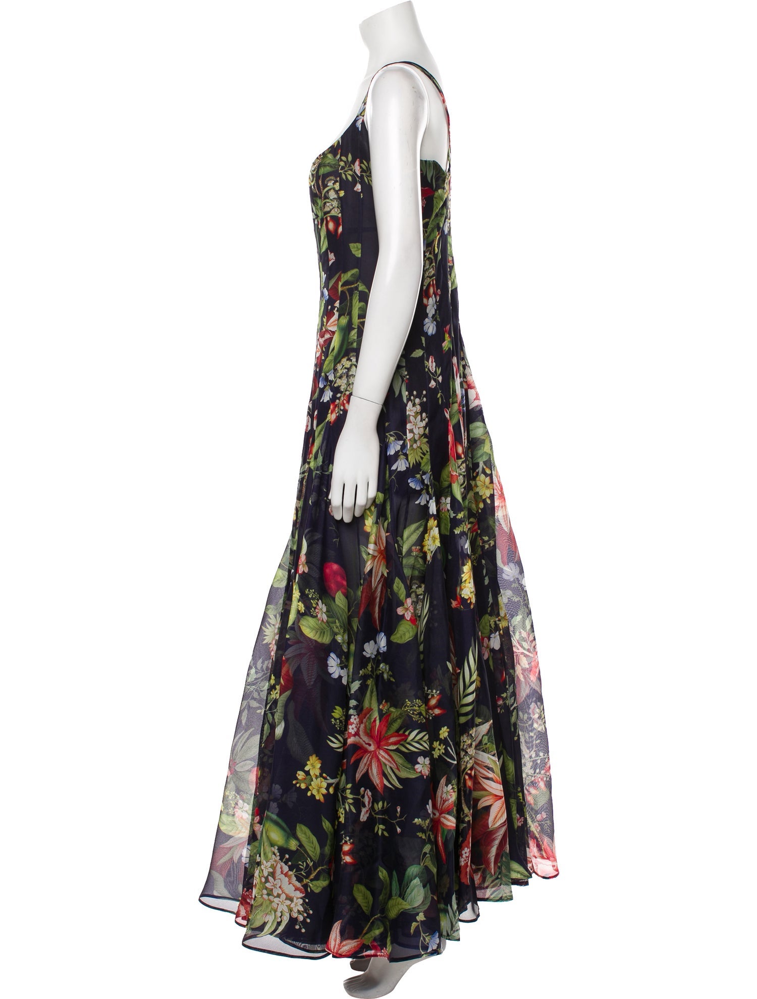 Oscar de la Renta Silk Long Dress