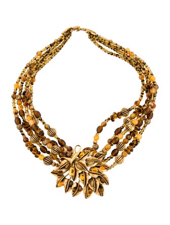 Oscar de la Renta Multistrand Beaded Necklace