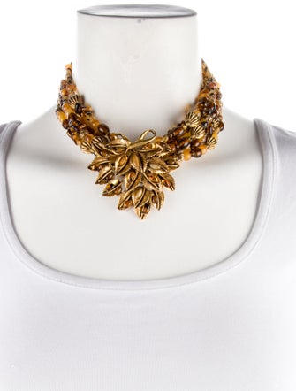 Oscar de la Renta Multistrand Beaded Necklace