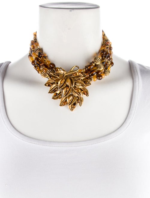 Oscar de la Renta Multistrand Beaded Necklace