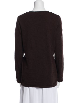 Oscar de la Renta Patterned Crew Neck Sweater