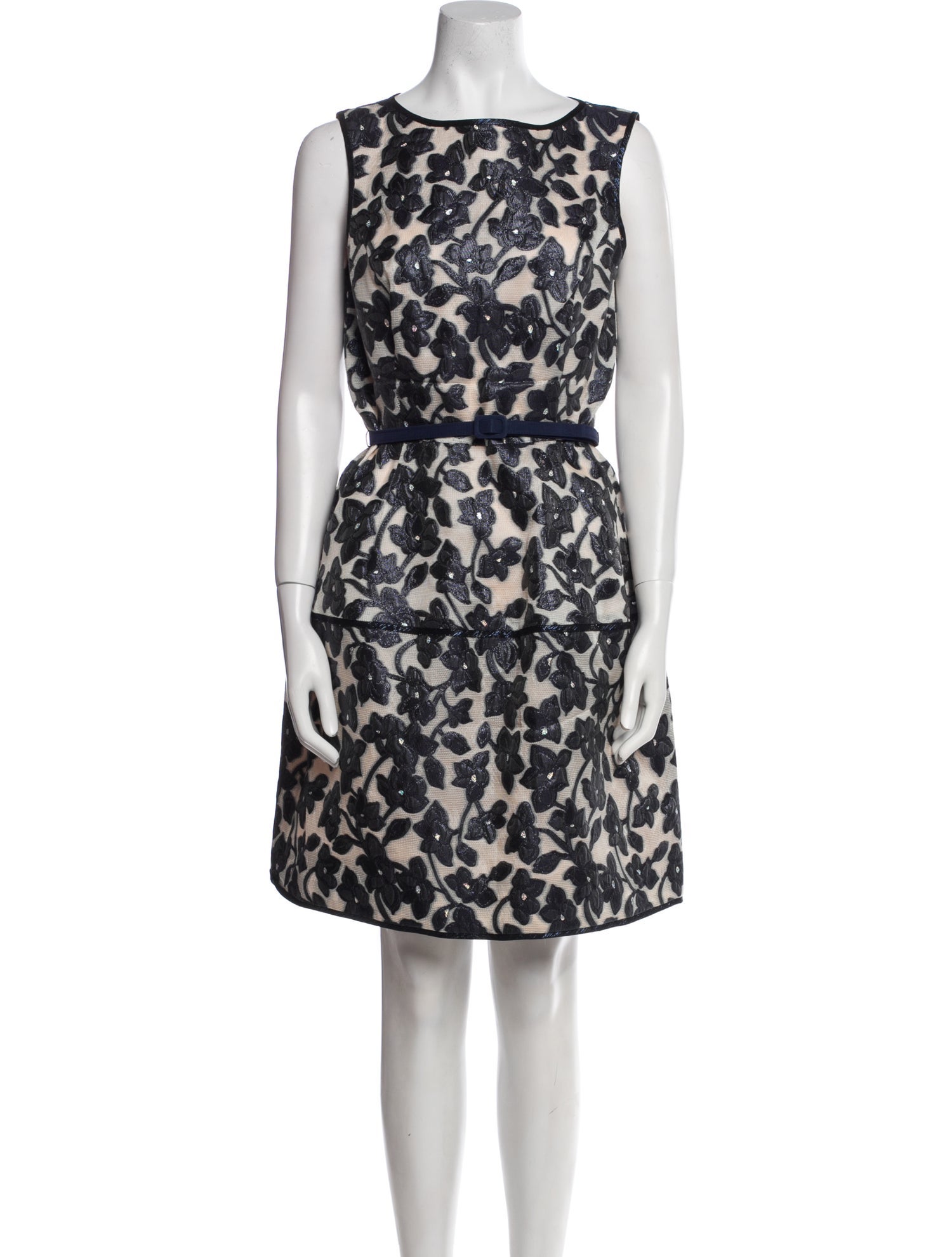 Oscar de la Renta Printed Knee-Length Dress