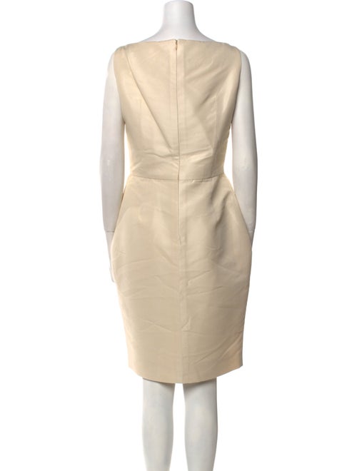 Oscar de la Renta Bateau Neckline Knee-Length Dress