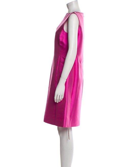 Oscar de la Renta V-Neck Knee-Length Dress