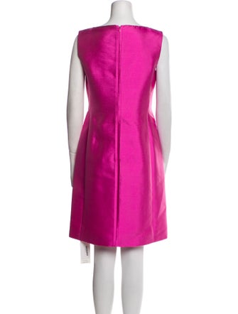 Oscar de la Renta V-Neck Knee-Length Dress