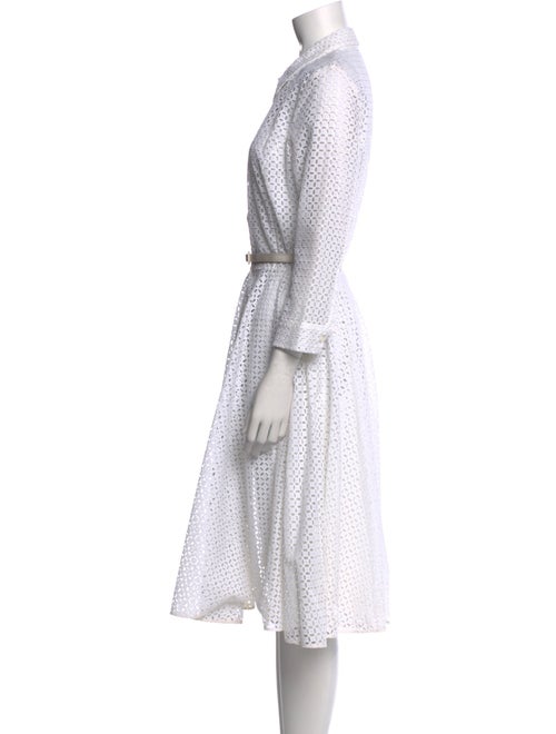 Oscar de la Renta Printed Midi Length Dress