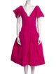 Oscar de la Renta Silk Midi Length Dress