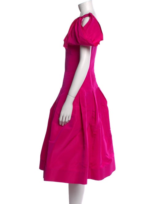 Oscar de la Renta Silk Midi Length Dress