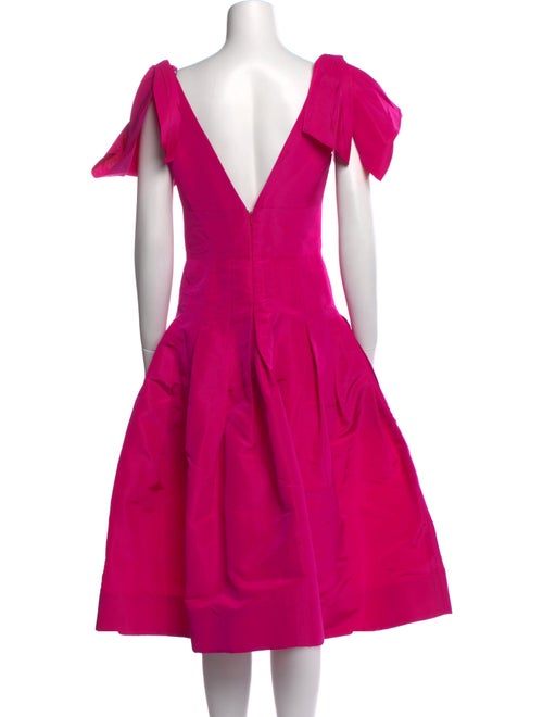 Oscar de la Renta Silk Midi Length Dress