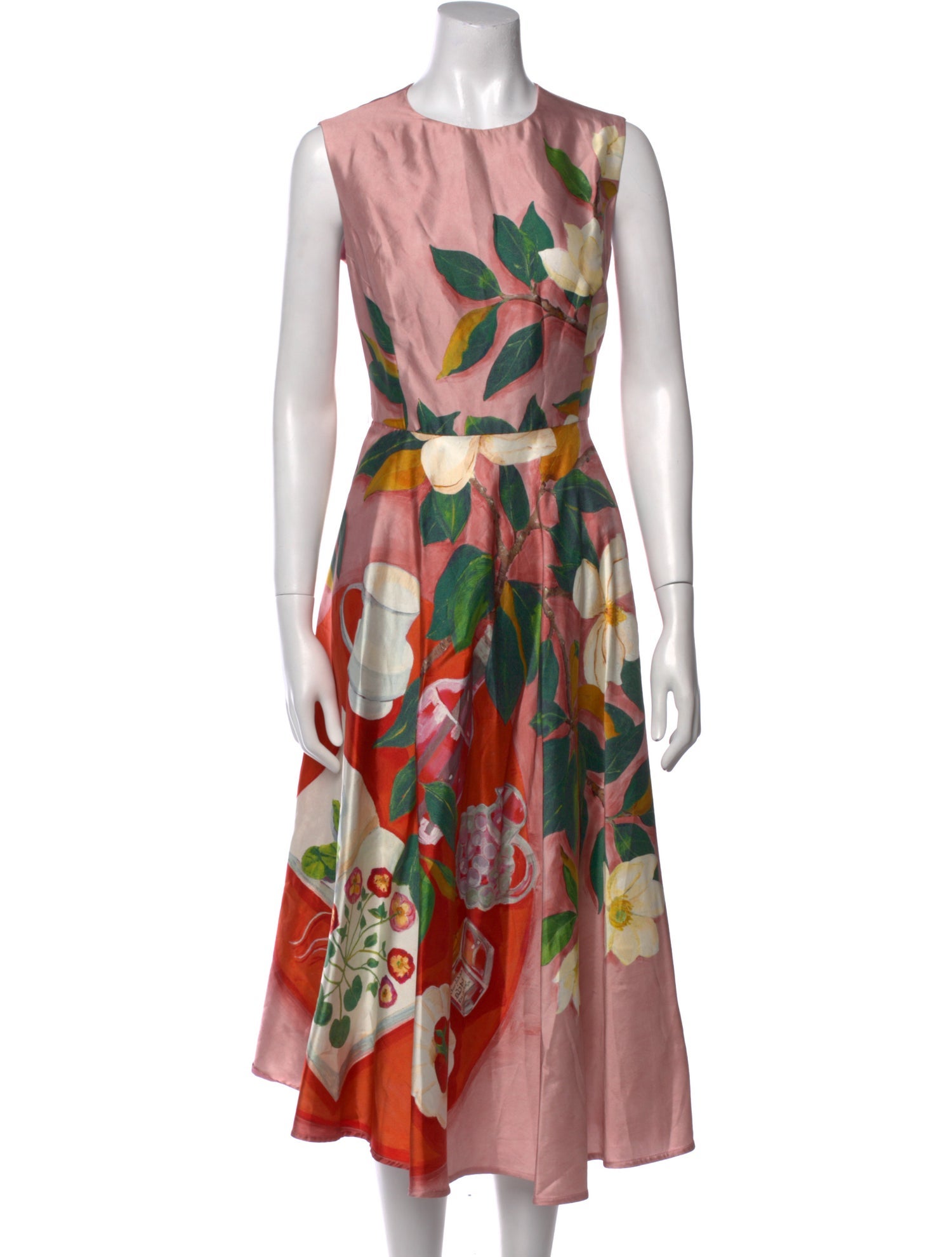 Oscar de la Renta Printed Long Dress