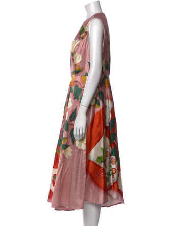 Oscar de la Renta Printed Long Dress