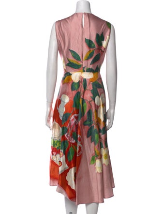 Oscar de la Renta Printed Long Dress