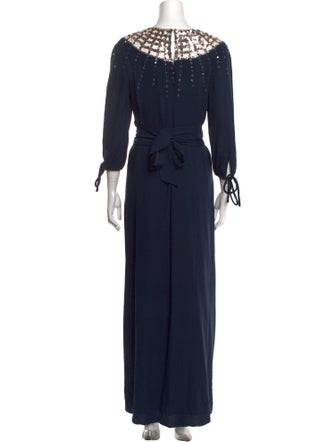 Oscar de la Renta Silk Long Dress