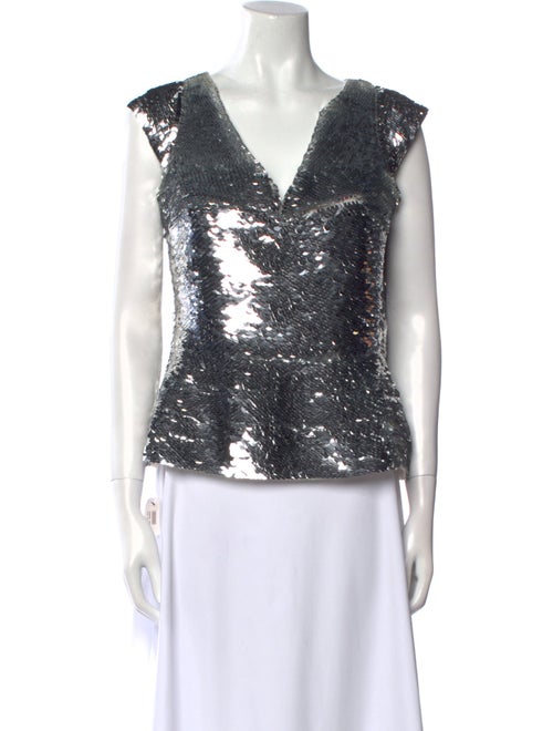 Oscar de la Renta Silk Cowl Neck Blouse