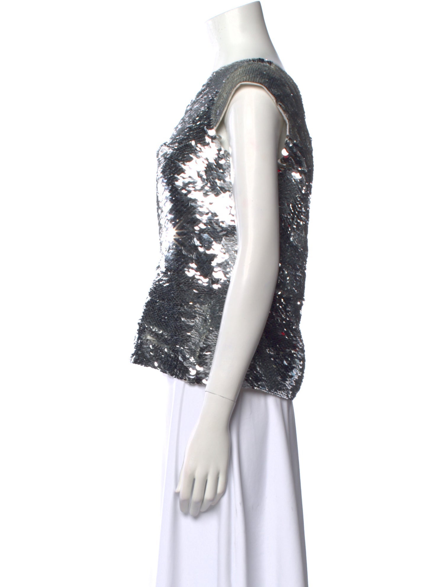 Oscar de la Renta Silk Cowl Neck Blouse