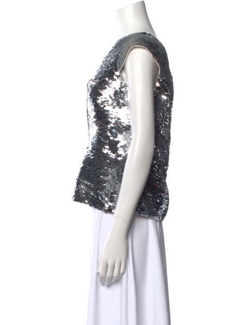 Oscar de la Renta Silk Cowl Neck Blouse