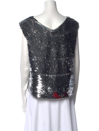 Oscar de la Renta Silk Cowl Neck Blouse