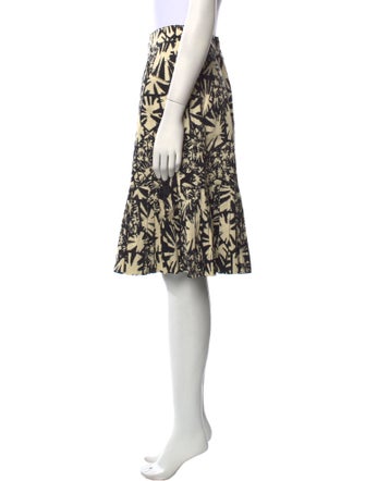 Oscar de la Renta Printed Knee-Length Skirt