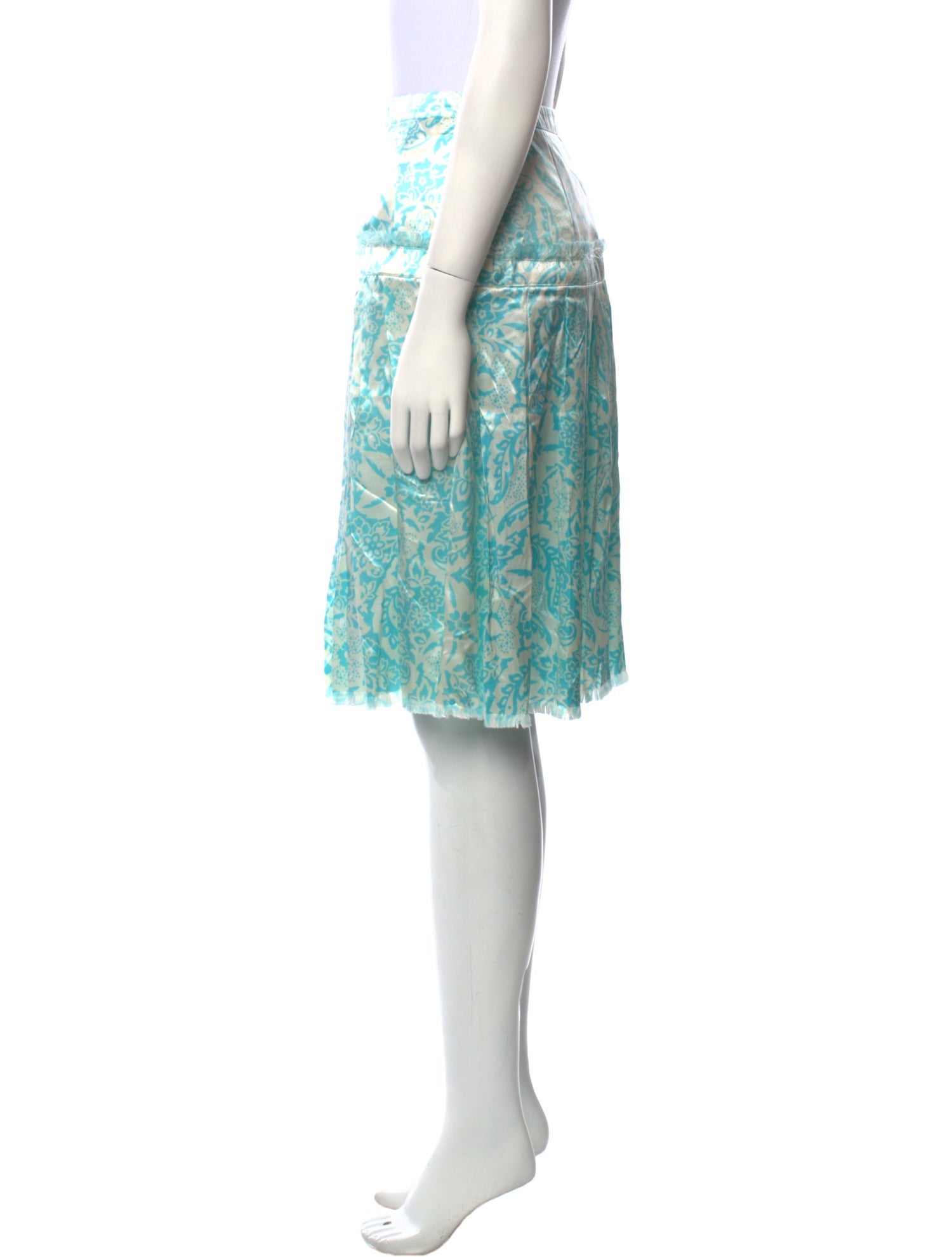 Oscar de la Renta Silk Knee-Length Skirt